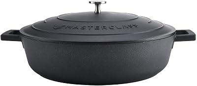 MasterClass Cast Aluminium Casserole Dish 32cm 5L Black Gift Boxed
