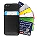 Slim Leather Wallet Case for iPhone 5 & 5S in Black - Holds up to 8 Cards