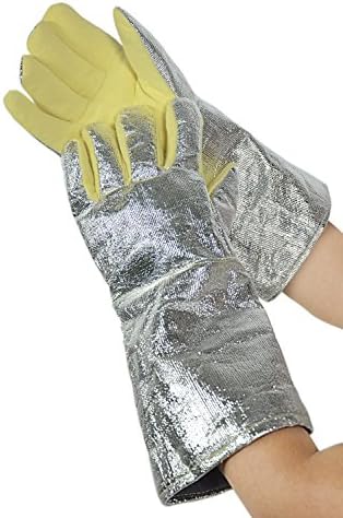 14.96" Aluminized Carbon Kevlar Welding Gloves Heat Resistant Glove