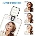 CHSMONB Mini LED Selfie Light, Rechargeable 2 Adjustable Brightness Camera Fill Light for Tiktok, Makeup, Photos, Videos, Going Live & Vlogs (Black)