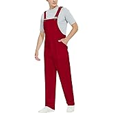 WORK IDEA Men's Bib Overalls Workwear Fashion Lightweight Jumpsuit with Pockets