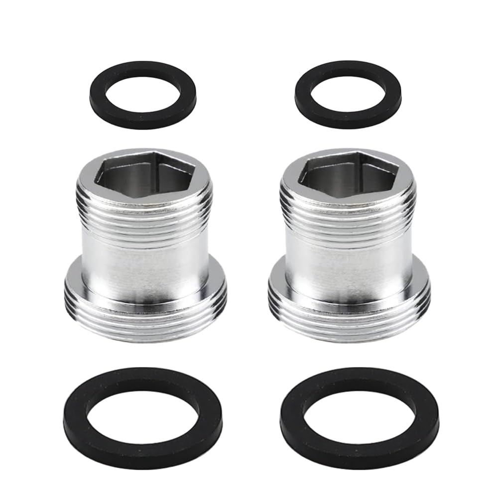 YDHfdc 2pcs Faucet Adapter M20 to M22 Male Thread Tap Aerator Connector Sink Faucet Water Purifier Tap Adapter Aerator for Kitchen Bathroom Sink