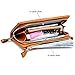 Jack&Chris Leather Clutch Wallets for Women Large Purse for Checkbook,Cash,Credit Cards,Cellphone, WBGT032 (Brown)