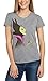 Disney Women's T-Shirt Maleficent Print Villain Heather Grey (Heather Grey, X-Large)