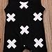 Newborn Kids Baby Boys Girls Sleeveless Summer Cotton Romper Jumpsuit Outfits (90 (12-18M), Black)