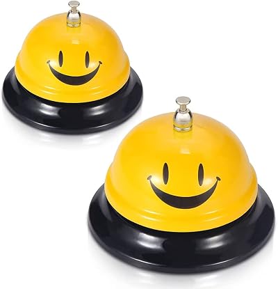 Comsmart Call Bell Service Bell 3.35 Inch Yellow Stainless Steel