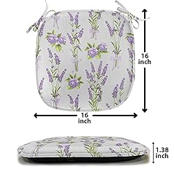 Ambesonne Garden Art Chair Seating Cushion Set of