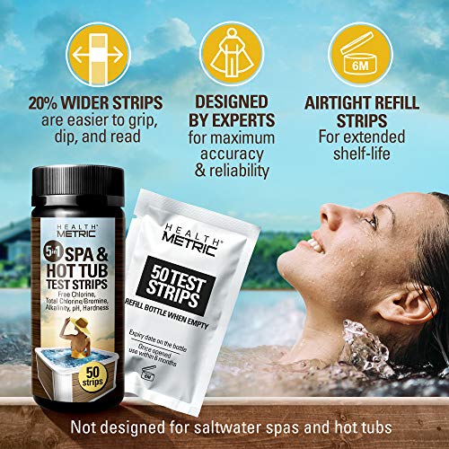 Spa and Hot Tub Test Strips 100 ct 5 Way Chemical Testing Strip Kit