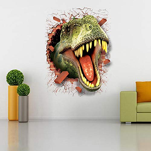 Iusun 3D Wall Sticker Cool Dinosaur Vinyl Wall Decal Wall Paper Decoration for Room Home Nursery Bedroom Office Supplies Gift - Shipping From USA (Multicolor)