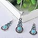 Usstore Women Lady Water Drops Green Turquoise Chunky Crystal Necklaces Pendant Colorful Bib Statement Alloy