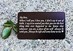 Engraved Aluminum Wallet Love Note Insert, Metal Wallet Card Insert, Mini Love Note - Deployment Gift for Him, Anniversary Gift, Boyfriend Gift, Husband Gift - WC02