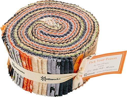 Dan DiPaolo Pick Your Poison Strip Roll 40 2.5-inch Strips Jelly Roll Clothworks