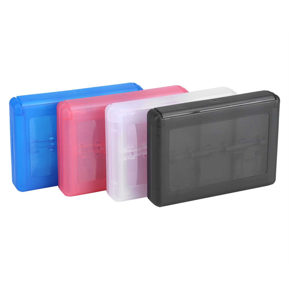 Game Card Case, 28 in 1 Plastic Game Card Case Cartridge Storage Box for 3Ds Dsl Dsi Ll Game Cards(Black)