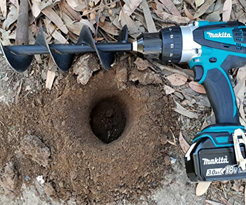 zosenda Garden Spiral Drill Bit, 3.1" x 9.8" Electric Cordless Replacement Planter Garden Auger Digger Drill Bit, Time Saving Hole Auger Digging Tool for Planting Trees Shrubs Deep Cultivating