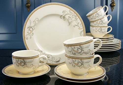 CreaTable 17801, Serie Villa Medici, Geschirrset Kaffeeservice 18 teilig, 36 x 28.5 x 27.5 cm – Bild 3