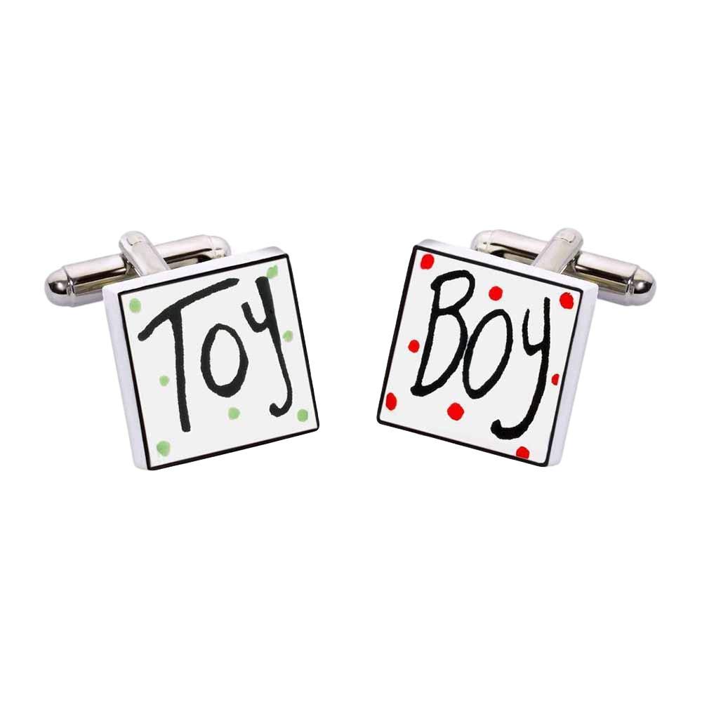 Toy Boy Cufflinks by Sonia Spencer, Hand painted