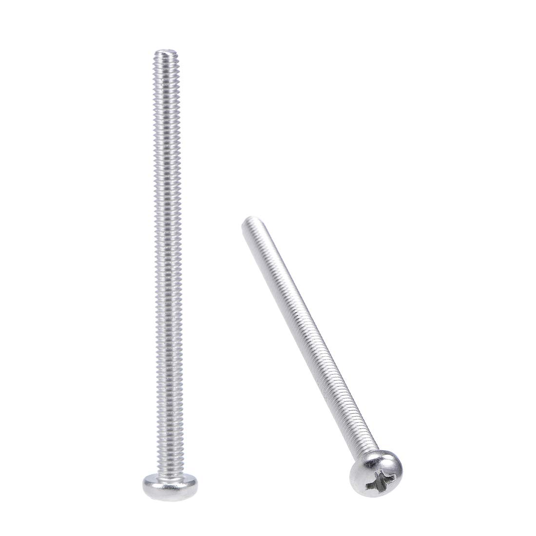 sourcing map M4x60mm Machine Screws Pan Phillips Cross Head Screw 304 Stainless Steel Fasteners Bolts 30Pcs โ image 1