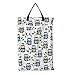 Hibaby Large Hanging Wet/dry Cloth Diaper Pail Bag for Reusable Diapers or Laundry (Owl&tree)