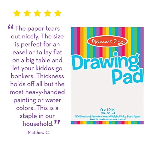 image for Melissa & Doug Drawing Paper Pad (Sturdy Coloring Paper for Kids, Page