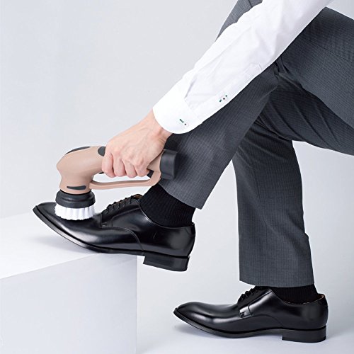 Shantan Hand-Held Rechargeable Electric Shoe Polisher Machine With Sponge Pad, Brush, Shine Kit, Multi-Purpose Car Home Leather Care Replacement Head Portable Shoes scrubber Brush Polisher