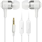 COWIN HE1 In-ear Earbuds Noise Isolating Headphones, Waterproof Sweatproof Earbuds for Gym Running with Mic HD Dynamic Crystal Clear Sound, Ergonomic Comfort-Fit and 100% Compatibility - White