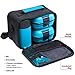 Lunch Box Bag Set for Adults and Kids ~ Pinnacle Insulated Leakproof Thermo Lunch KitLunch BagThermo bottle2 Lunch ContainerMatching Cutlery ~Blue