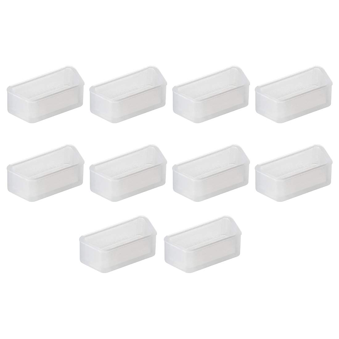 sourcing map 10pcs VGA Port Silicone Protectors Cap Cover Anti Dust for DB9, RS232, 15mmx7mm Clear
