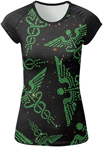 Clover Twig Snake Wings Lover Women T-Shirts Short Sleeve Raglan Tops