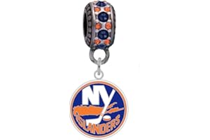 FINAL TOUCH GIFTS New York Islanders Logo Charm Fits Most Bracelet Lines Including Pandora, Cham ilia, Troll, Biagi, Zable, Kera, Personality, and More …