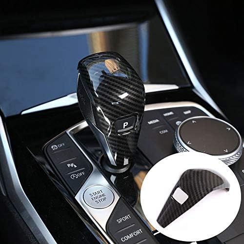 Eiseng Car Carbon Fiber Gear Shift Knob Head Cover Trim for BMW G20 3