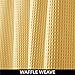 mDesign Waffle Knit Long Cotton Blend Bathroom Spa Quality, Luxury, Solid Color Cloth Shower Curtains for Bathroom - Hyde Collection, 72