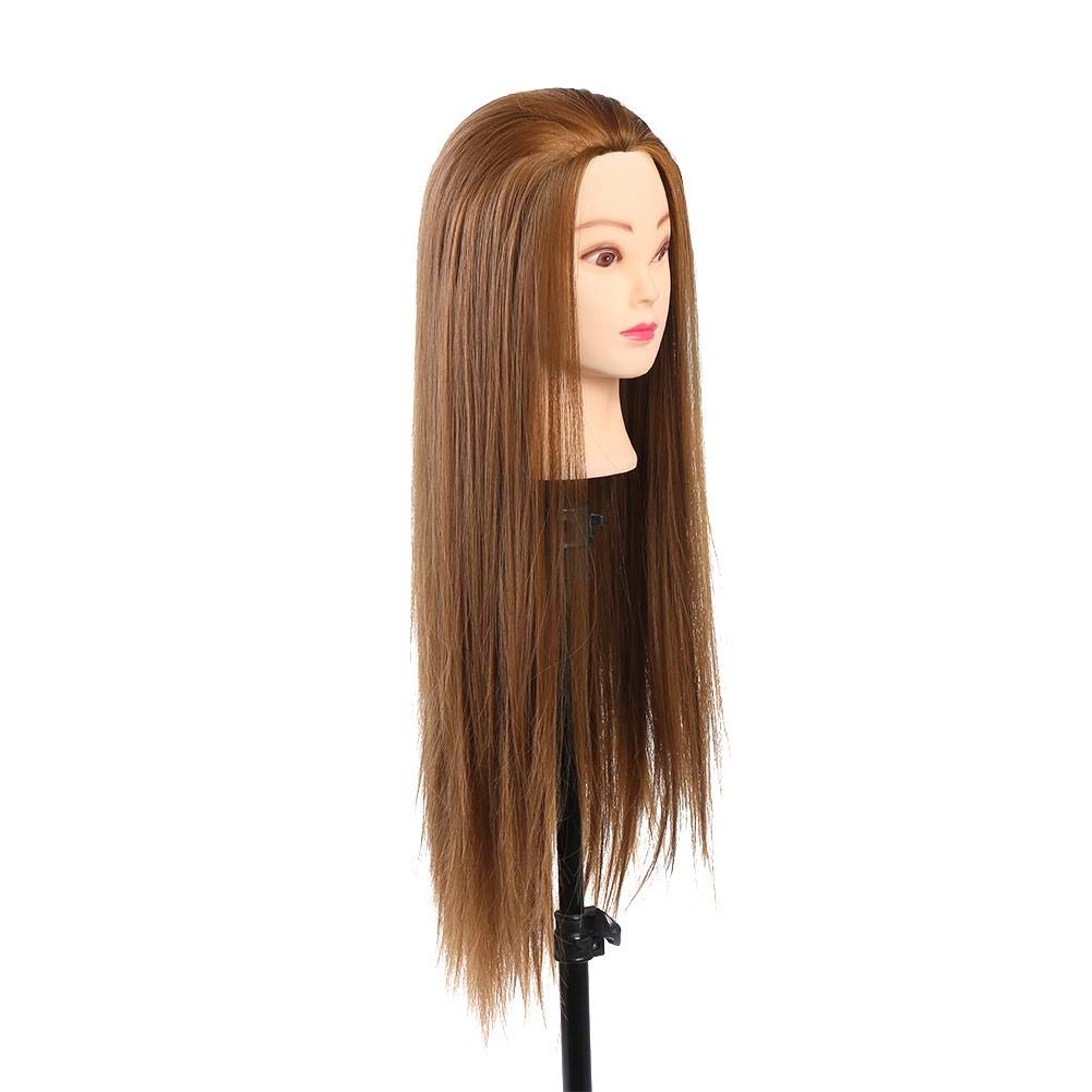 Mannequin Head, Makeup Hairdresser Training Head Cosmetology Doll Head Blond Hairdressing Training Model Without stand for Practicing Glamour Hairstyles.