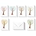 Juvale 48 Pack Heart Shaped Tree Greeting Cards with Envelope, Stationary Blank Notes for Valentine's, Birthday, Thanksgiving, and Holiday Season - Blank Greeting Cards