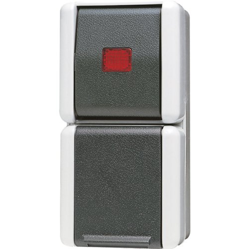 Jung 876KOW SCHUKO PLUG SOCKET WITH INDICATOR SWITCH