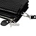 YALUXE Women's Large Capacity Leather Smartphone Wristlet Clutch with Shoulder Strap Black