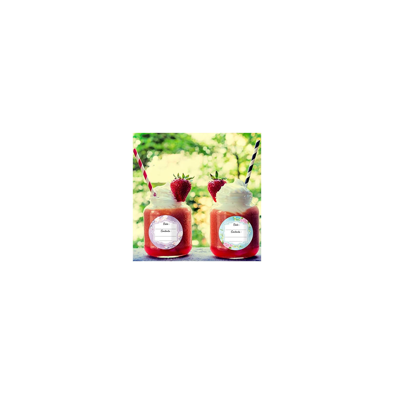 300 pc. Cute Floral Canning Labels