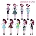 UCanaan 17Pcs Doll Clothes and Accessories for Monster high Dolls Includes 6 Sets Handmade Clothes + 6 Pair of Shoes