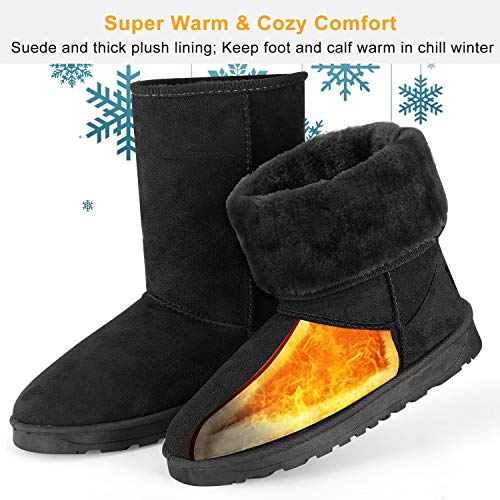 TeqHome-Winter-Boots-for-Women-Classic-Snow-Boots-Warm-Mid-Calf-Fur-Boot