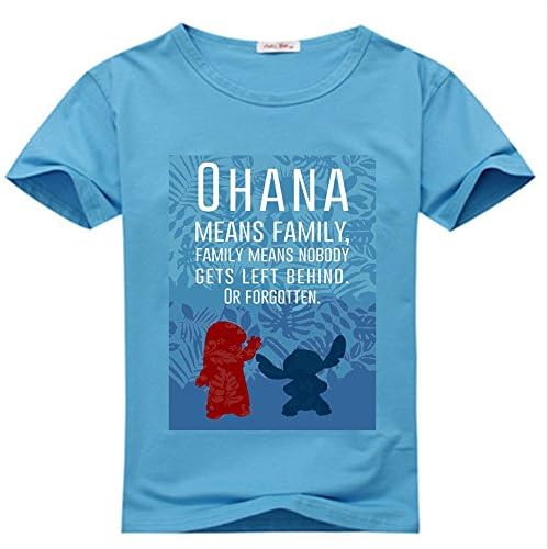 Yangshan Lin Funny Lilo &amp; Stitch Womens T-Shirts Sky Blue Size L