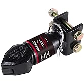 2" 7000LBS Adjustable Trailer Coupler, Black Powder Coat,Channel-Mount Trailer Coupler