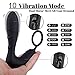 Male Prostate Massager Anal Vibrator with Penis Ring for Man Masturbation, Treediride Wireless Remote Control Butt Plug Gay Sex Toy with 10 Vibrations for Anal g spot Stimulation
