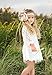 APRIL GIRL Flower Girl Dress, Lace Dress 3/4 Sleeve Dress