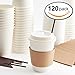 Maison Maison Hot Coffee Paper Cups With Lids - 120 MEGA Pack includes 12 Oz Disposable Cups, Snap Tight Leakproof Lids, Sleeves & Stirrers, Perfect for your Morning Coffee, Coffee Bar & Office!