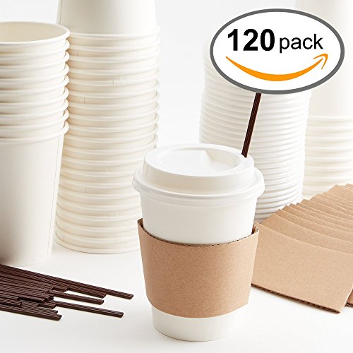 Maison maison hot coffee paper cups - 120 disposable pack, strong…