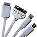 TiflTech Premium USB Cable Multifunctional 4 in 1 Universal Charger 3.3ft (1m) For iPhone 6 5 4, iPad ,Samsung Galaxy, Note 3 and most Android Smartphones , with Mini Stylus