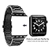 Simpeak Slim Band Compatible with Apple Watch 45mm 44mm 42mm Series 7 6 SE 5 4 3 2 1, Women Men Solid Stainless Steel Business Band Strap Replacement for iWatch 45 44 42, Black