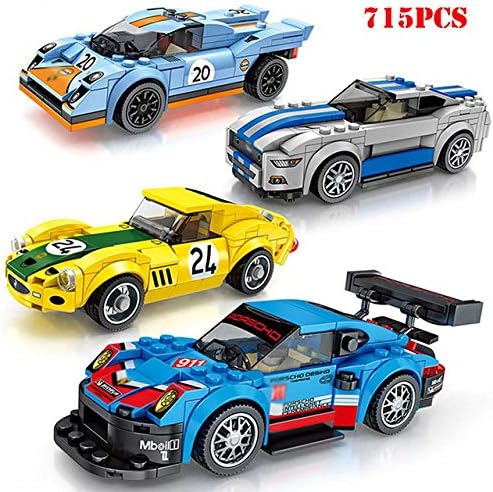 4 Pcs Creator City Super Racers Speed Champions Supercar Racing Car Building Blocks Compatible Legoings Technic Brick Child Toys No Original Box