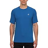 HODOSPORTS Men's Swim Shirt Quick Dry Short Sleeve UPF 50+ Rash Guard Sun Protection