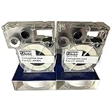 NEOUZA 2PK Compatible For Epson Label Tape Cartridge Width 12mm 1/2