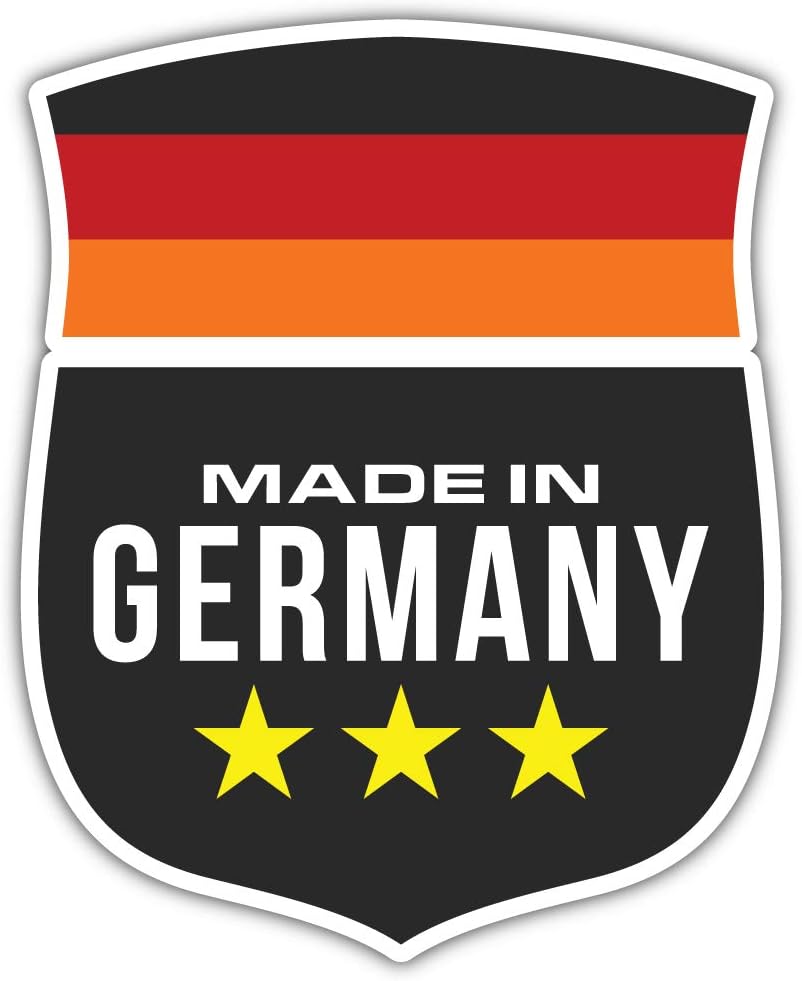 SkyBug Made In Germany Badge Bumper Sticker Vinyl Art Decal for Car Truck Van Wall Window (20 X 24 cm)
